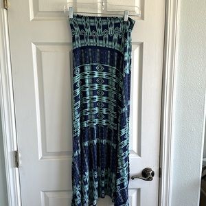 Tribal print maxi skirt
